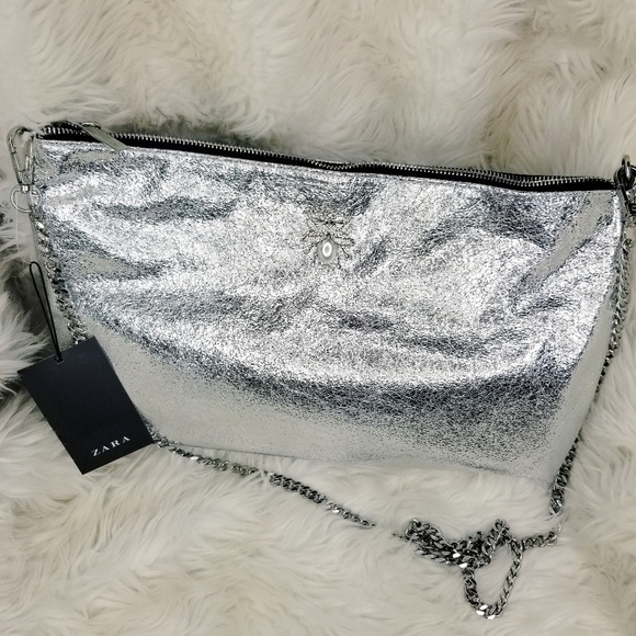 Zara Handbags - Zara Foil Crossbody Bag NWT